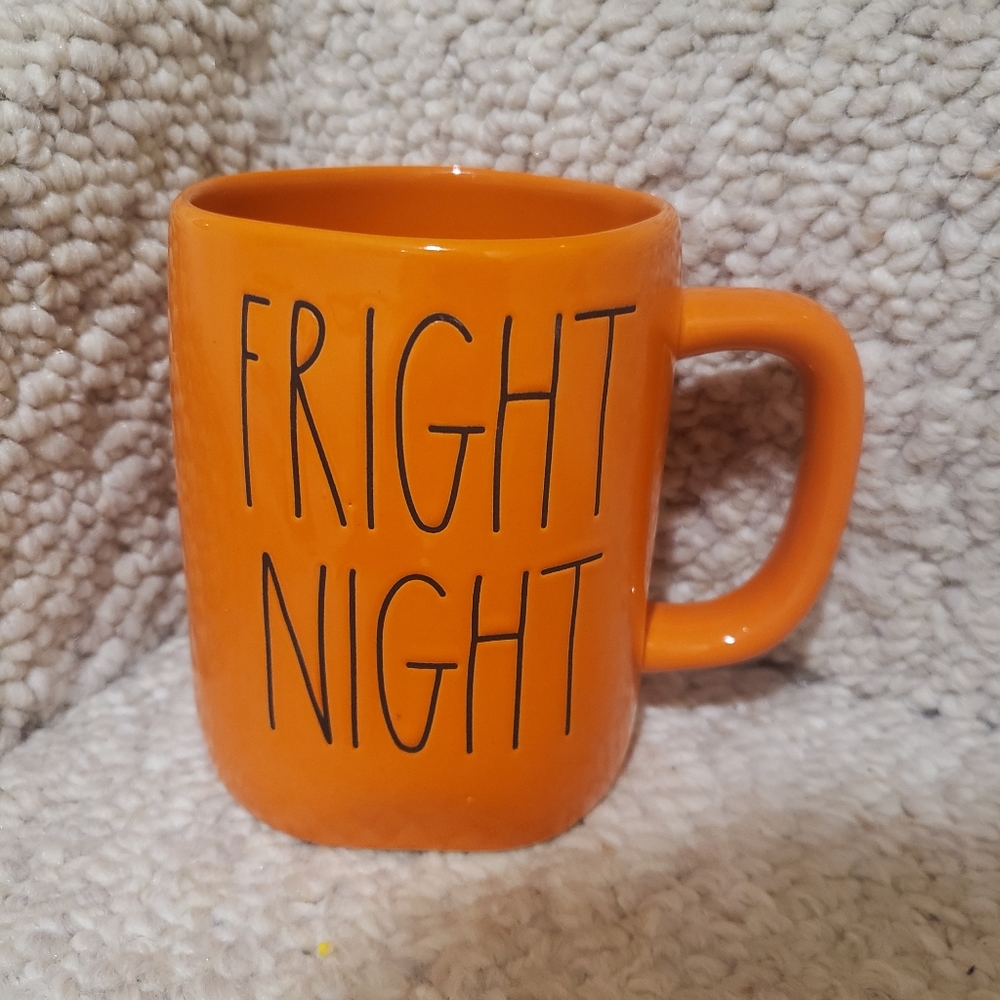 NWT Rae Dunn Fright Night Orange Halloween Mug
